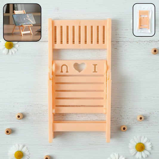 Mini Chair Shape Mobile Stand Holder (1 Pc Peach Color)